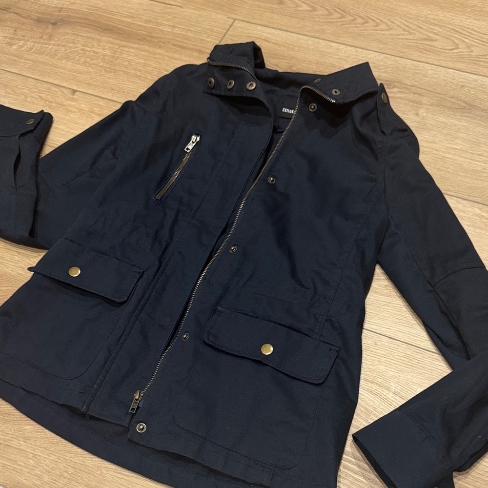 Zenana Outfitters Navy Utility Jacket